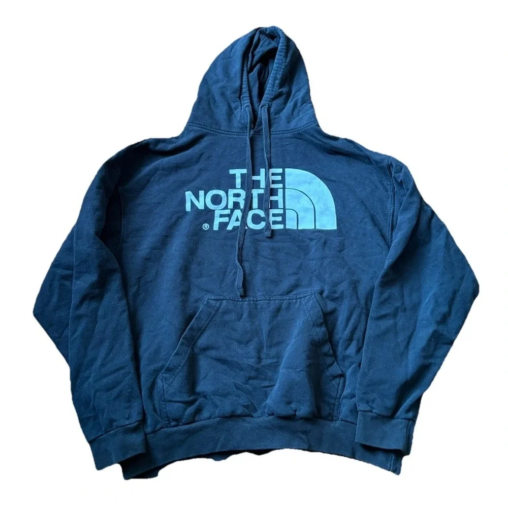 The North Face Hoodie Mens Medium Black Pullover Sweatshirt Outdoor Logo Classic